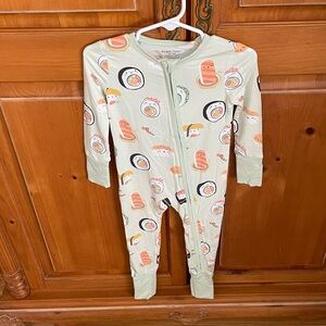 NWT Angel Dear Bamboo Sushi Print Convertible Romper Pajama